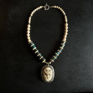 - Fabulous Appetite Necklace with Large Owl Carved Pendant